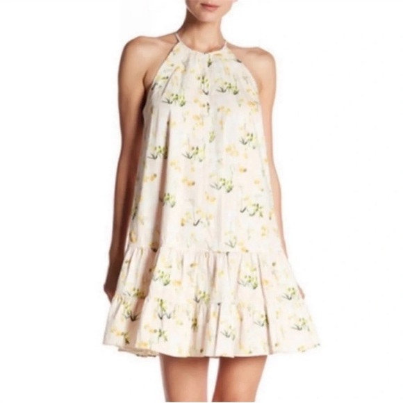 Rebecca Taylor Ballet Combo Floral Tiered Ruffle Mini Dress - Picture 1 of 6